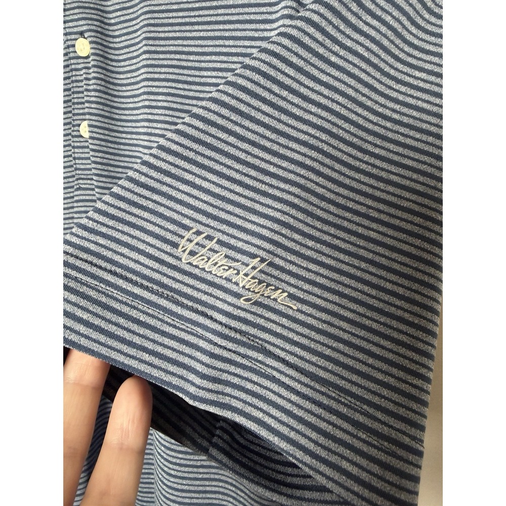 Walter‎ Hagen Polo Golf Shirt Men's Small Brand New With Tags Blue Stripped - Picture 2 of 7